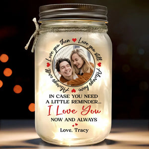 Custom Photo Forever Is My Favorite With You - Couple Personalized Custom Mason Jar Light - Gift For Husband Wife, Anniversary