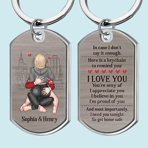 A Keychain To Remind You, I Love You - Couple Personalized Custom Keychain - Upload Image, Christmas Gift For Husband Wife, Anniversary