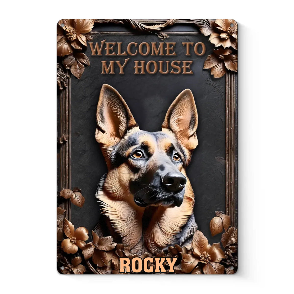 Home Of A Loyal Protector - Dog Personalized Custom 3D Inflated Effect Printed Home Decor Metal Sign - House Warming Gift For Pet Owners, Pet Lovers