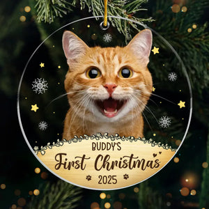 Custom Photo Pawsitively Grateful For The Joy My Pet Brings This Christmas - Dog & Cat Personalized Custom Ornament - Acrylic Custom Shaped - Christmas Gift For Pet Owners, Pet Lovers